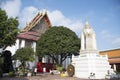 Tourists visit and enjoy classical Thai architecture of Wat Pho public temple, Bangkok Royalty Free Stock Photo