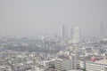 BANGKOK, THAILAND - FEBRUARY 8, 2018: Bangkok skyline with air pollution Royalty Free Stock Photo