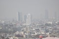 BANGKOK, THAILAND - FEBRUARY 8, 2018: Bangkok skyline with air pollution Royalty Free Stock Photo