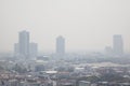 BANGKOK, THAILAND - FEBRUARY 8, 2018: Bangkok skyline with air pollution Royalty Free Stock Photo