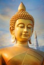 Big Seated Buddha Statue at Wat Paknam Phasi Charoen (temple) in Bangkok, Thailand