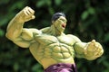 Close up shot of Hulk in AVENGERS superheros figure in action