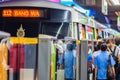 Bangkok, Thailand - February 28, 2017: Crowd of passengers on BTS Skytrain waiting for BTS at Siam station to continue to