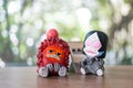 Bangkok, Thailand - February 29, 2024 : Dada KAIJU and Pogmon Sitting in a Row Series Figures