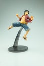 Bangkok, Thailand - February 08, 2020: Figurine of Monkey D. Luffy, also known as Straw Hat Luffy