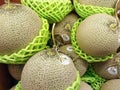 BANGKOK, THAILAND - FEBRUARY 10: Freshly harvested Japanese Melon retail in the produce section of Foodland Supermarket in Bangkok