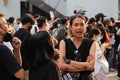 Inthira Charoenpura, actress and singer joined protest at Pathumwan Intersection