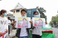 The many myanmar protesters to protest against the military coup and free Aung San Suu Kyi