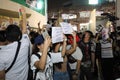 Myanmar protesters joined thai protesters protest at Pathumwan Intersection