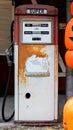 Old vintage or retro fuel pump dispenser.