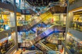 BANGKOK, THAILAND, FEBRUARY 02, 2018: Outdoor view of unidentified people in a electric stairs inside of Siam Paragon