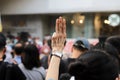 Pro-Democracy protesters protest at Pathumwan Intersection