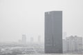 BANGKOK, THAILAND - FEBRUARY 7, 2018: Bangkok skyline with air pollution Royalty Free Stock Photo