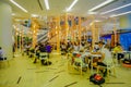 BANGKOK, THAILAND, FEBRUARY 02, 2018: Unidentified people eating a lucnh in a food court inside of Siam Paragon Shopping Royalty Free Stock Photo