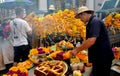 Bangkok, Thailand: Floral Offerings at Shrine