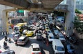 Bangkok, Thailand: Heavy Traffic on Rama I Road