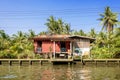 Houses along Chao Phraya river, Bangkok, Thailand Royalty Free Stock Photo