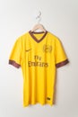 Bangkok, Thailand - Jan 18, 2022 : Arsenal retro shirt third jersey season 2011-2012 Royalty Free Stock Photo
