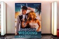 A beautiful standee of a movie called Shotgun Wedding display at the cinema to promote the movie Royalty Free Stock Photo