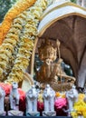 The Thao Maha Phrom Shrineis a shrine which houses a statue of Phra Phrom Four faced god Royalty Free Stock Photo