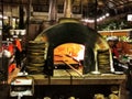 The baking of Italian local homemade delicious pizza