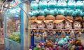 BANGKOK, THAILAND - JANUARY 14: Claw catcher in The Mall Bangkhae displays Disney licensed Sheriff Woody, from Toy Story and Jame