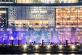 The colourful of multimedia water feature fountain dancing show at river park of THE ICONSIAM Department Store,