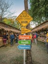 Food area sign in thailand tourism festival 2019 at Lumpini Central park.Lumpina park the central park of bangkok city Thailand