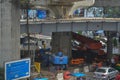 Bangkok Thailand: January 29, 2017 the Metro Station BTS ,The Construction of Metro Station