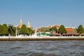 BANGKOK,THAILAND-January 16 Panorama of the Grand Palace at the Chao Phraya River.