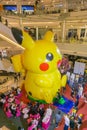 Bangkok, Thailand- 10,January 2016 :Pikachu balloon in Pokemon Festival at Siam Paragon Royalty Free Stock Photo