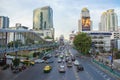 Ratchadamri Road street view. Modern Bangkok