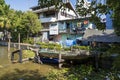 Residental houses near Santi Chai Prakan Public Park, Bangkok, Thailand, Southeast Asia, Asia