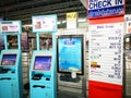 Self check-in machine at suwannaphum airport Royalty Free Stock Photo