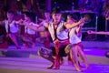 Ancient boxing dance is Northeastern traditional Thai dancing in Participants take part in the celebration of Thailand tourism.