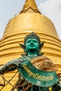 Bangkok, Thailand - January 16,2020. Wat Saket or Golden Mount ancient Buddhist temple with temple hall,golden chedi, pagoda,