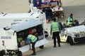 Bangkok, Thailand on July 9, 2023. Loading process into the Unit Load Device of AOTGA at Don mueang International Airport