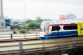 Bangkok Thailand - July 14, 2019: BTS Bangkok Skytrain - Commercially Usable, The Bangkok Mass Transit System Modern train at