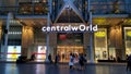 BANGKOK, THAILAND - JULY 11, 2019: CentralWorld, the largest shopping mall in Bangkok, Thailand early in the evening with