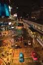 Cityscape at night, traffic on Sukhumvit road