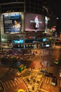 Cityscape at night, traffic on Sukhumvit road