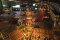 Cityscape at night, traffic on Sukhumvit road