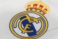 BANGKOK, THAILAND - JULY 12: The Logo of Real Madrid on Footb