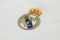 BANGKOK, THAILAND - JULY 12: The Logo of Real Madrid on Footb