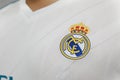 BANGKOK, THAILAND - JULY 12: The Logo of Real Madrid on Footb