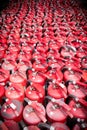 BANGKOK, THAILAND - JULY18, 2017 : A lot of old fire extinguishers. Royalty Free Stock Photo