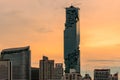 Bangkok, Thailand - July 1, 2017: Mahanakorn tower, Cityscape at