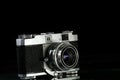 The old range finder film camera Ricoh 35S Royalty Free Stock Photo