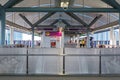 Peoples at Bangkok skytrain BTS or The Metropolitan Rapid Transit MRT at Tao Poon Station. People are wearing surgical mask fr Royalty Free Stock Photo