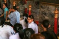 Bangkok, Thailand - July 06, 2014. The temple service, the monks, adoration of the people